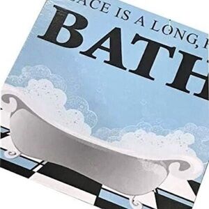 Peace Is a Long Hot Bath Canvas Frame Home Decor Bathroom Decoration